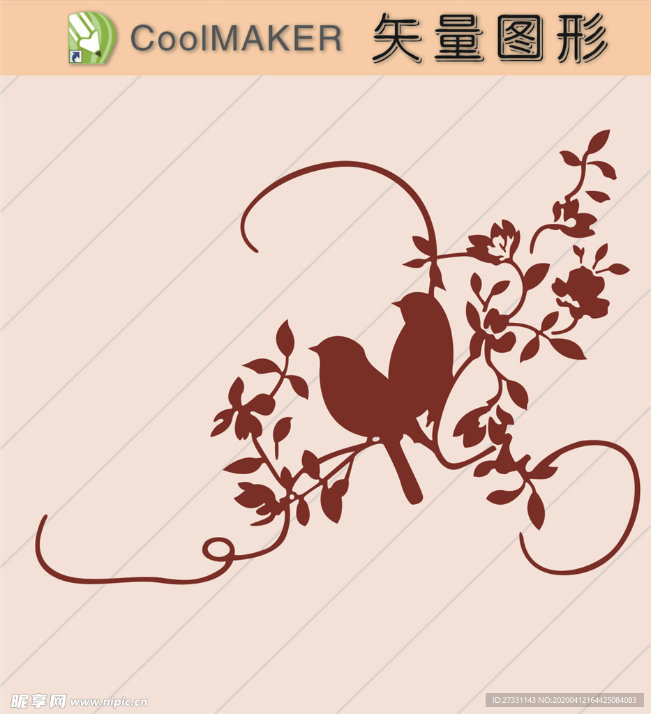 花草剪纸 花草壁纸 简洁手绘