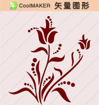 花草剪纸 花草壁纸 简洁手绘