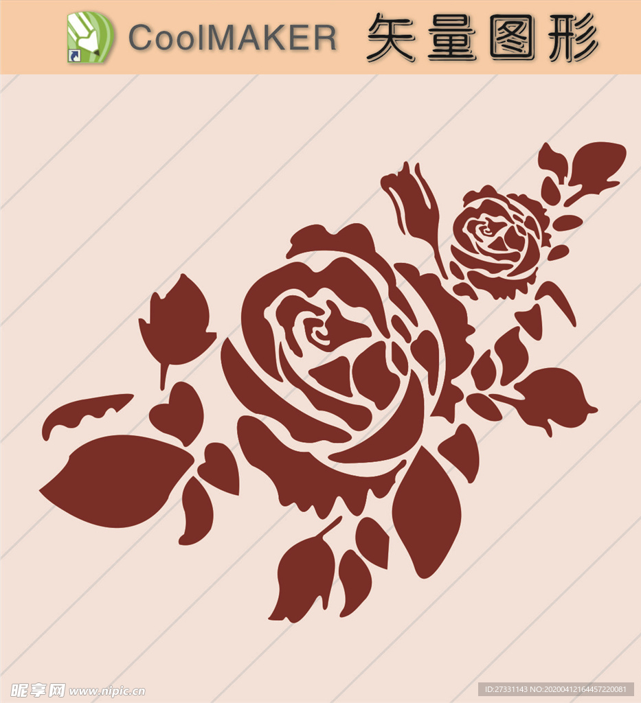 花草剪纸 花草壁纸 简洁手绘