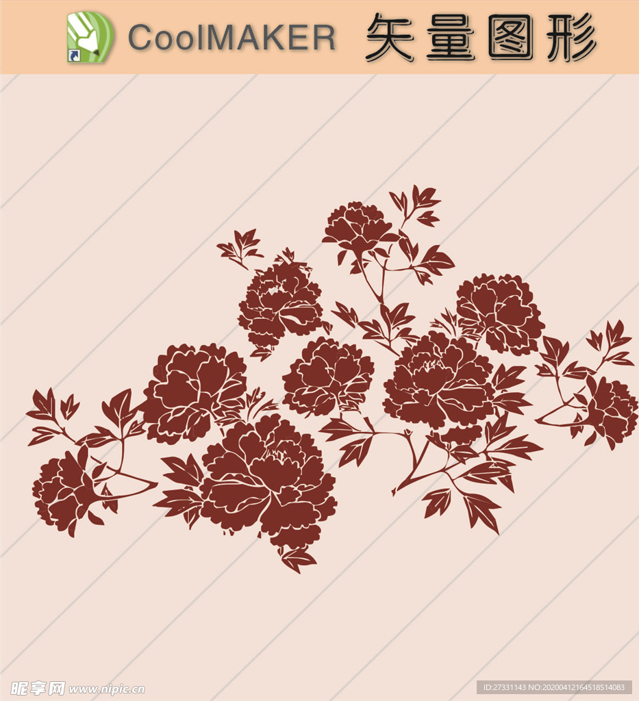 花草剪纸 花草壁纸 简洁手绘