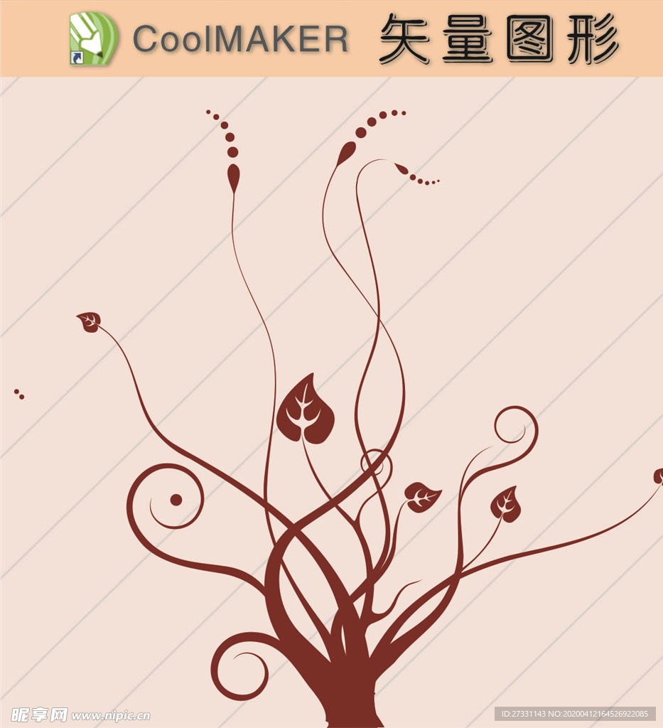 花草剪纸 花草壁纸 简洁手绘