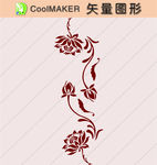 花草剪纸 花草壁纸 简洁手绘
