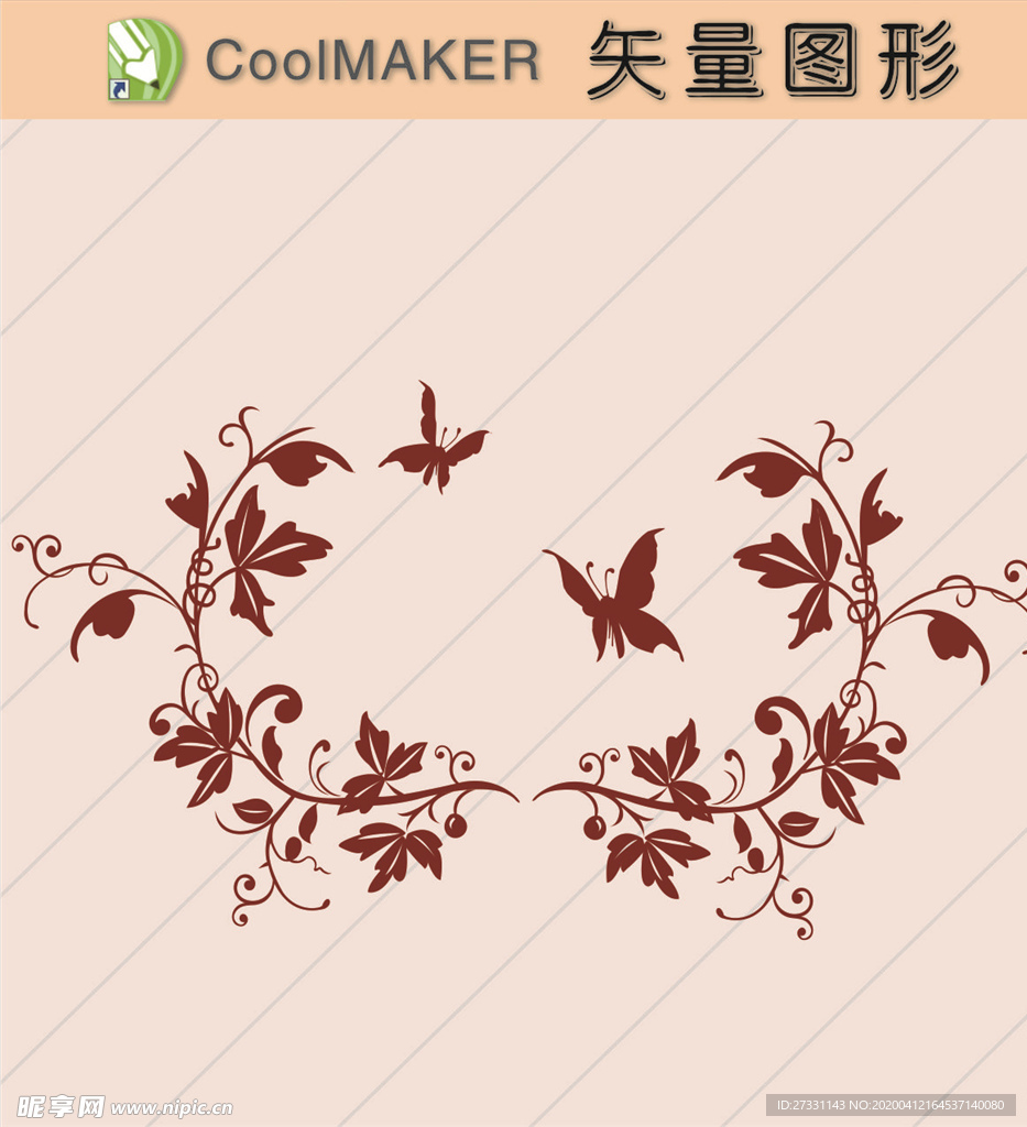花草剪纸 花草壁纸 简洁手绘