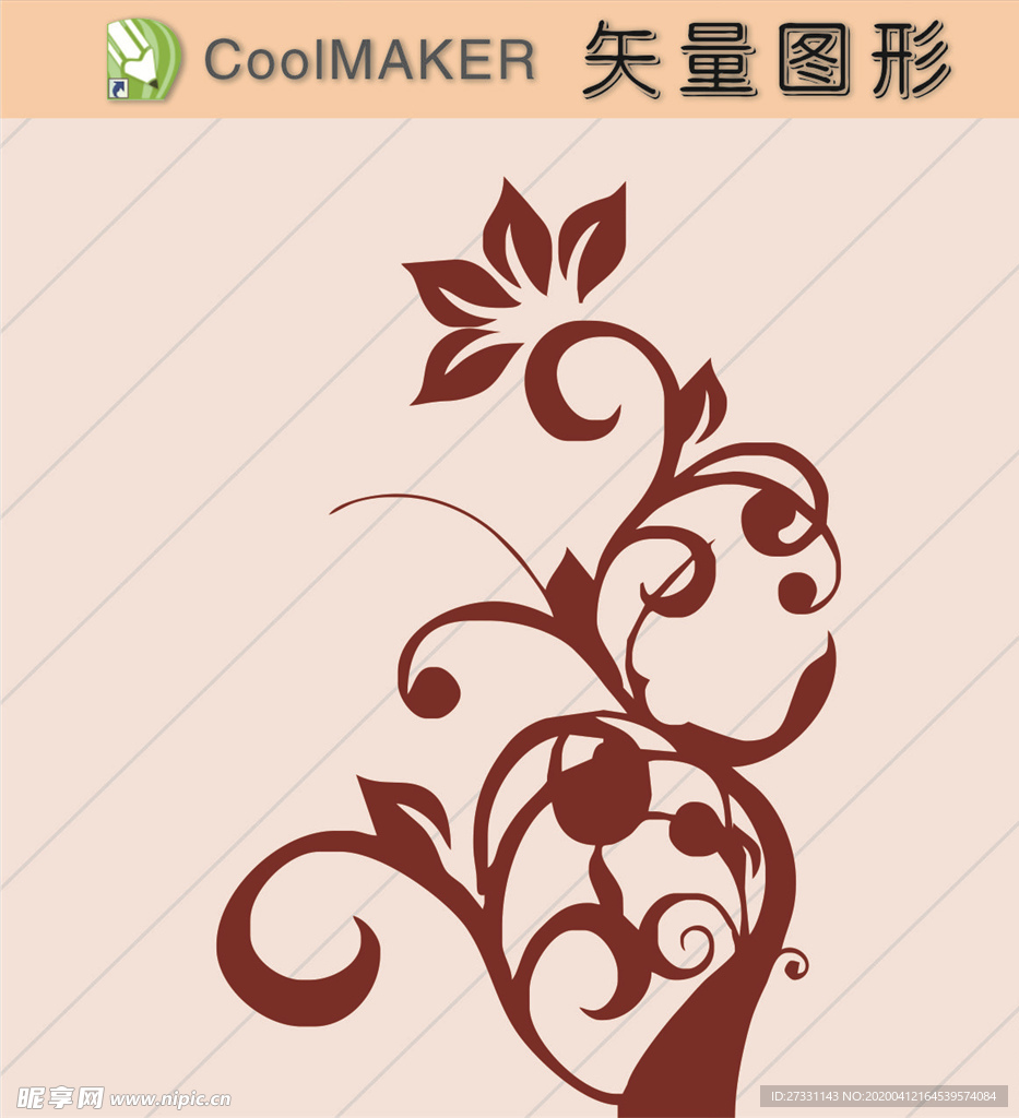 花草剪纸 花草壁纸 简洁手绘