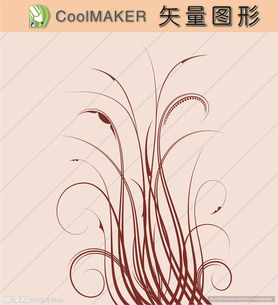 花草剪纸 花草壁纸 简洁手绘