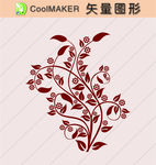 花草剪纸 花草壁纸 简洁手绘