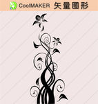 花草剪纸 花草壁纸 简洁手绘