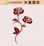 花草剪纸 花草壁纸 简洁手绘