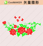 花草剪纸 花草壁纸 简洁手绘
