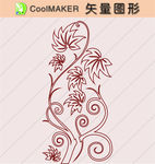 花草剪纸 花草壁纸 简洁手绘