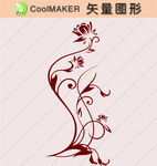 花草剪纸 花草壁纸 简洁手绘