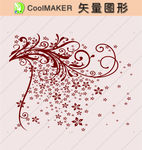 花草剪纸 花草壁纸 简洁手绘