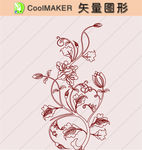花草剪纸 花草壁纸 简洁手绘