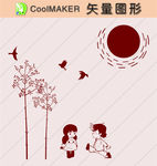 剪纸 壁纸 爱情  装饰花纹