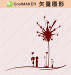 剪纸 壁纸 花草 山水 手绘图