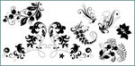 鲜花花纹 藤蔓 线条花纹