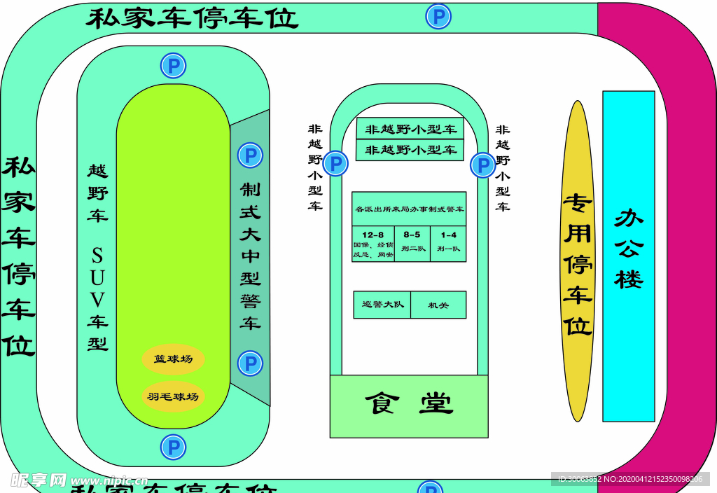 停车平面指示图