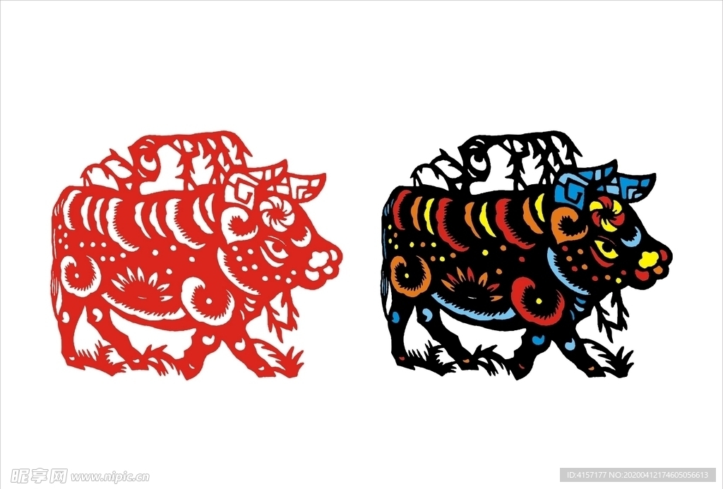 牛剪纸
