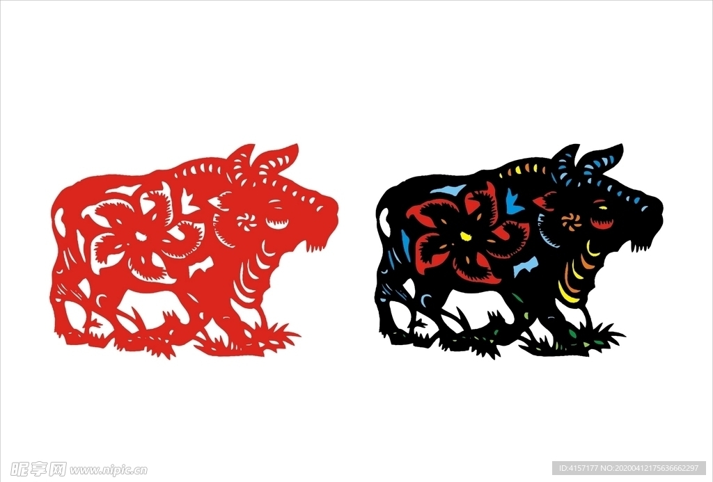 牛剪纸