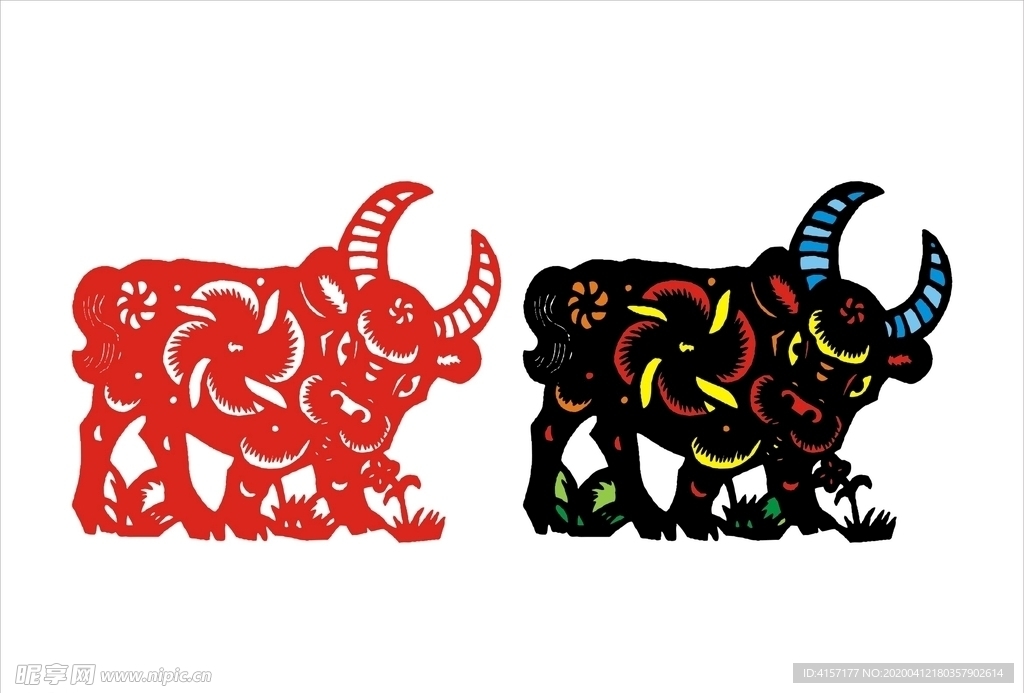 牛剪纸