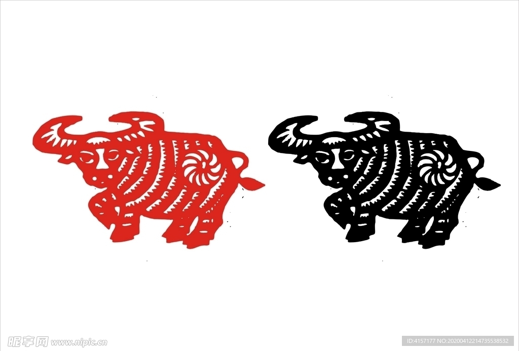 牛剪纸