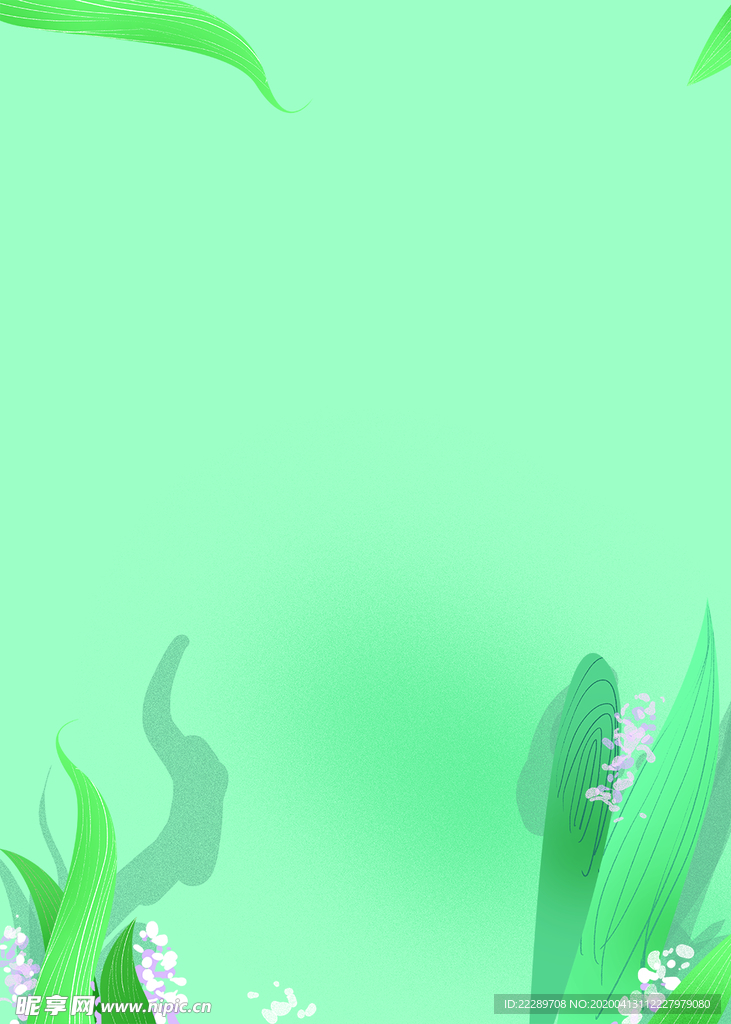 卡通绿色植物背景