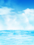 卡通海洋沙滩天空海岛背景