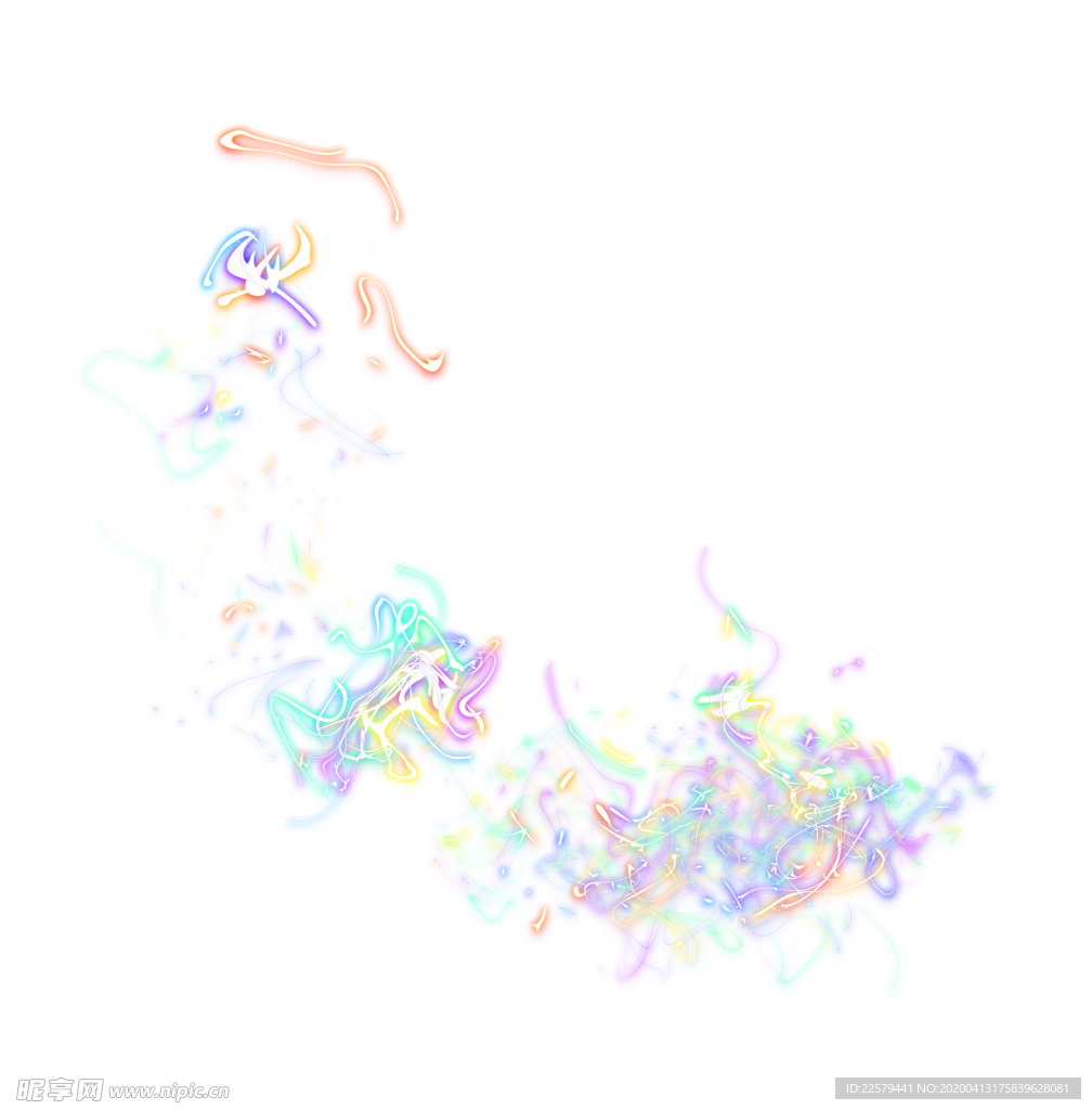 魔幻炫光绚丽彩色光晕高清免抠