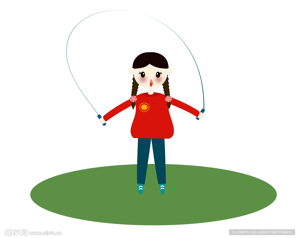 Jump Rope PNG Picture, Girl Jumping Rope, Jumping, Children, Girls PNG ...