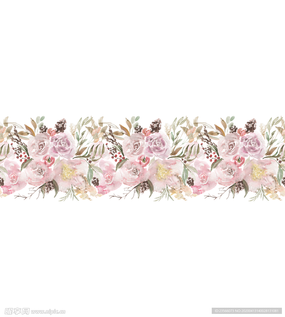 水彩花朵创意图案