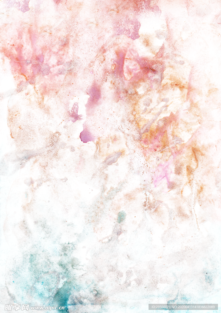 彩色水彩抽象画