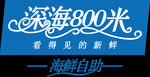深海800米logo矢量字体