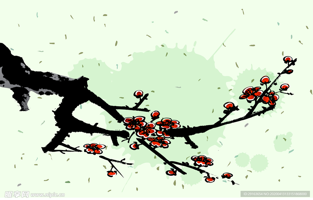 水墨梅花