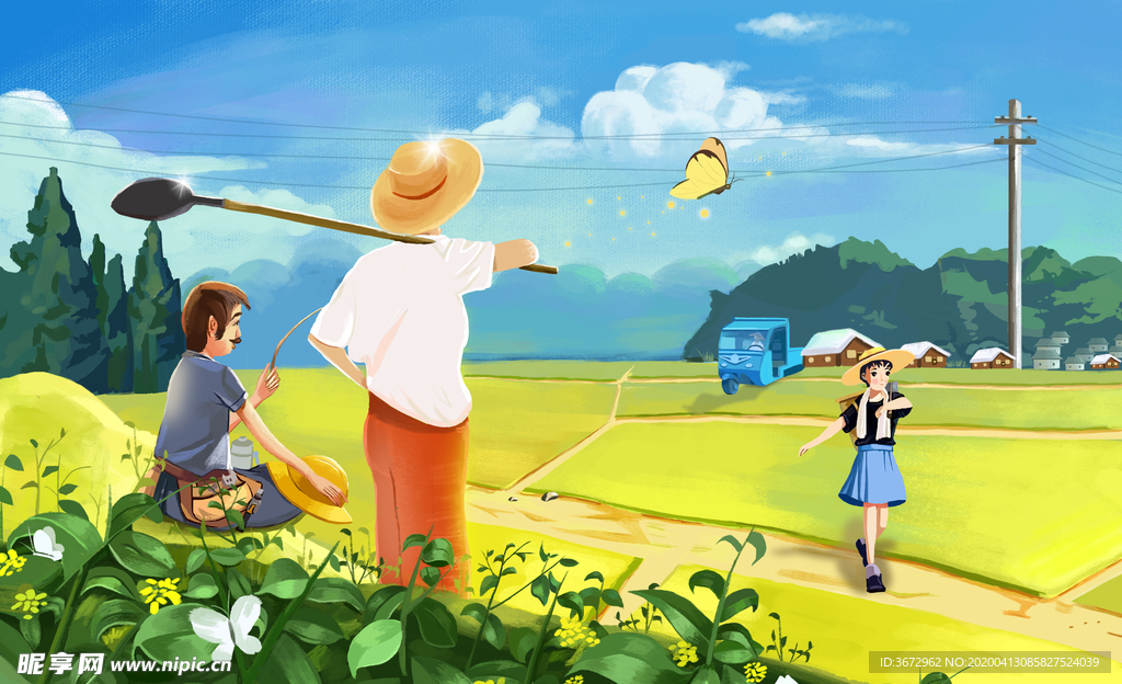 五一劳动节的田野