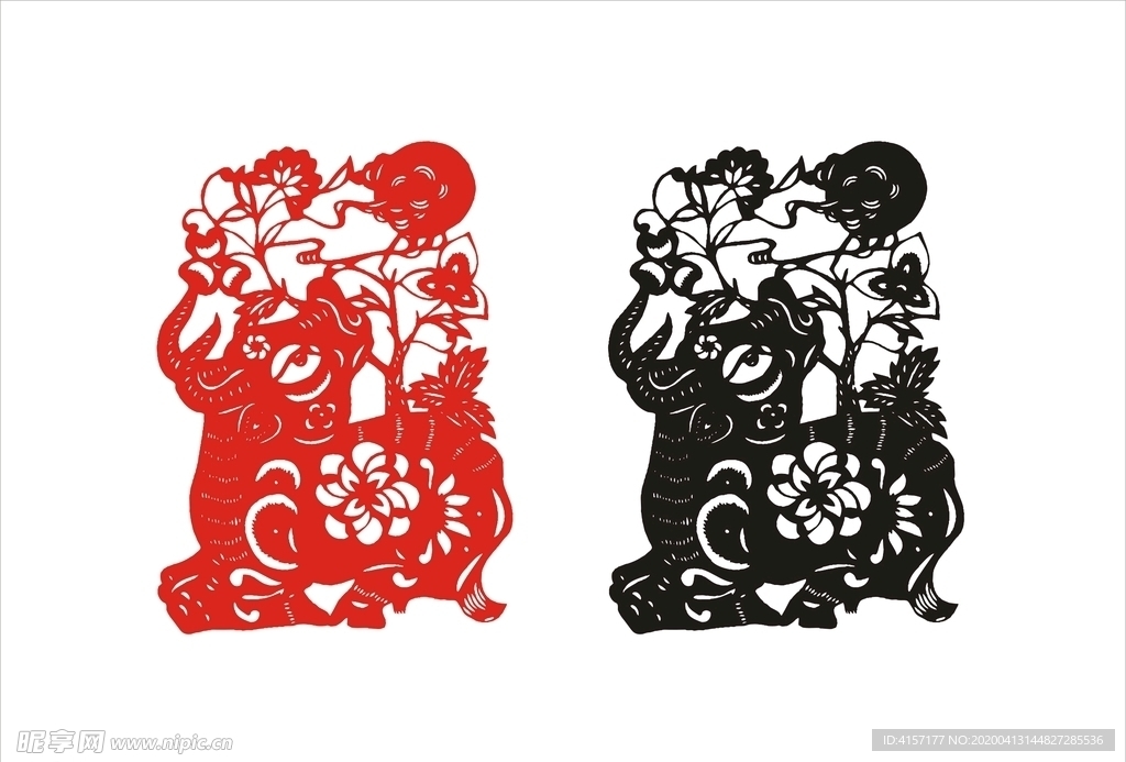 牛剪纸