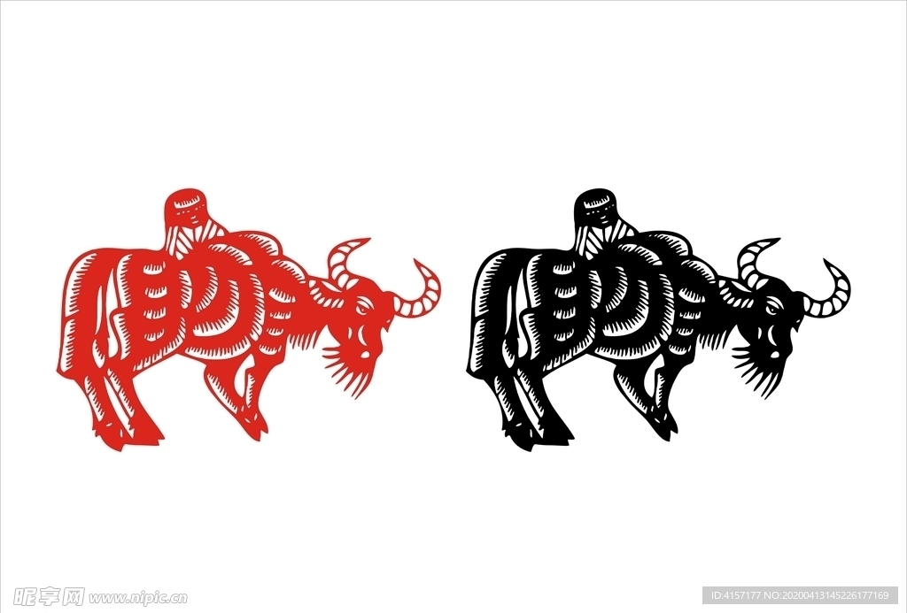 牛剪纸