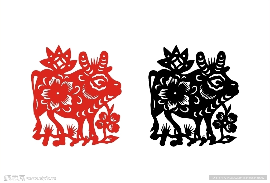 牛剪纸