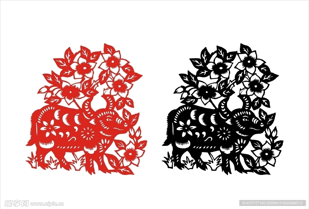 牛剪纸
