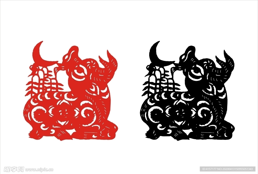 牛剪纸