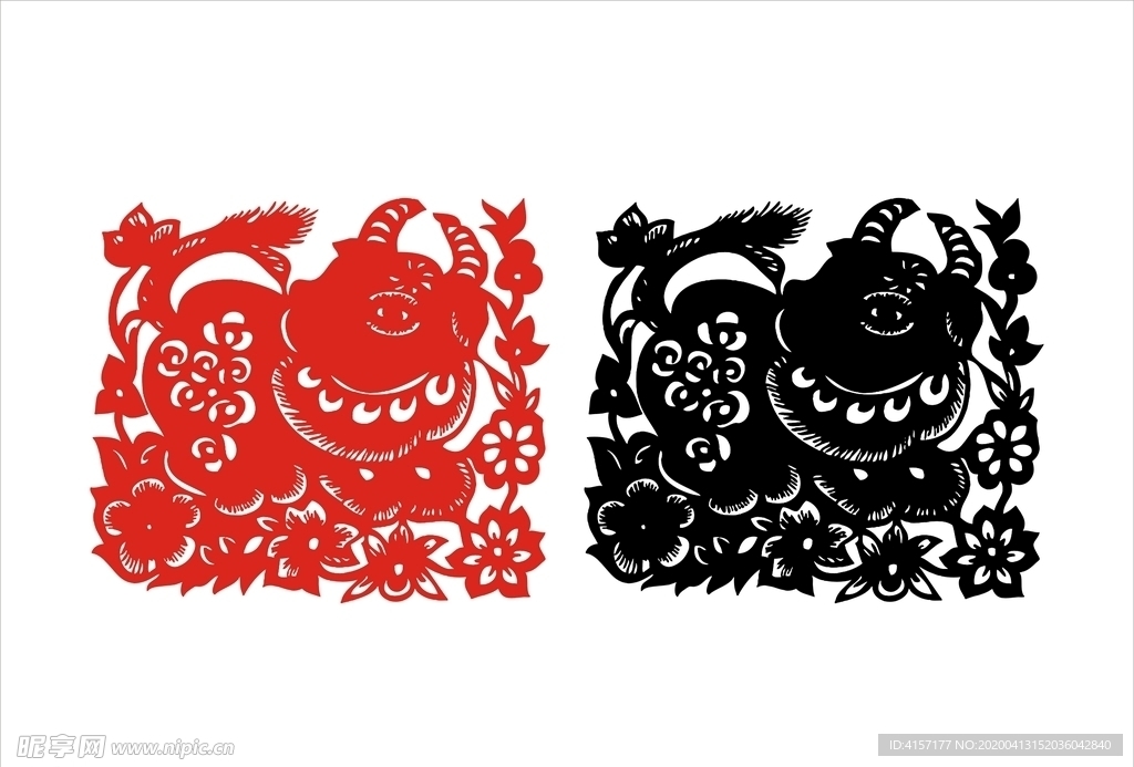 牛剪纸