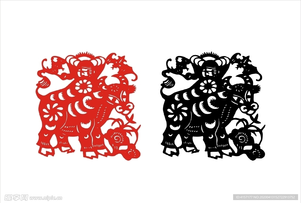 牛剪纸