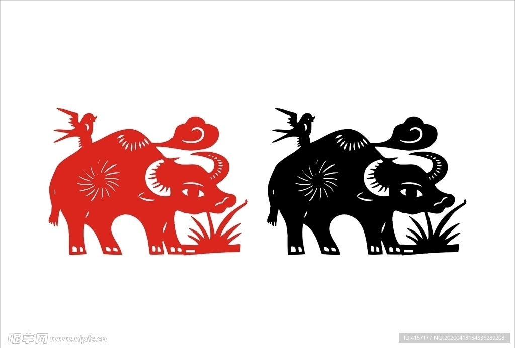 牛剪纸
