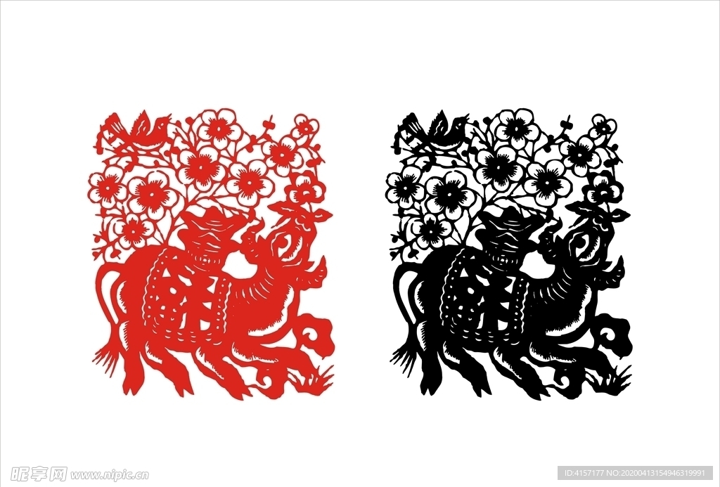 牛剪纸
