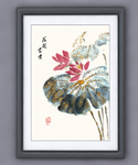 荷花装饰画