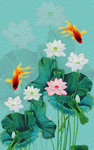 莲花装饰画