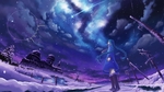 彩色动漫人物插画背景