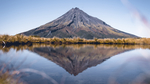 火山湖水天空风景草地
