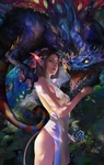 彩色动漫人物插画背景