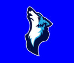 狼 狗 卡通 logo 标志