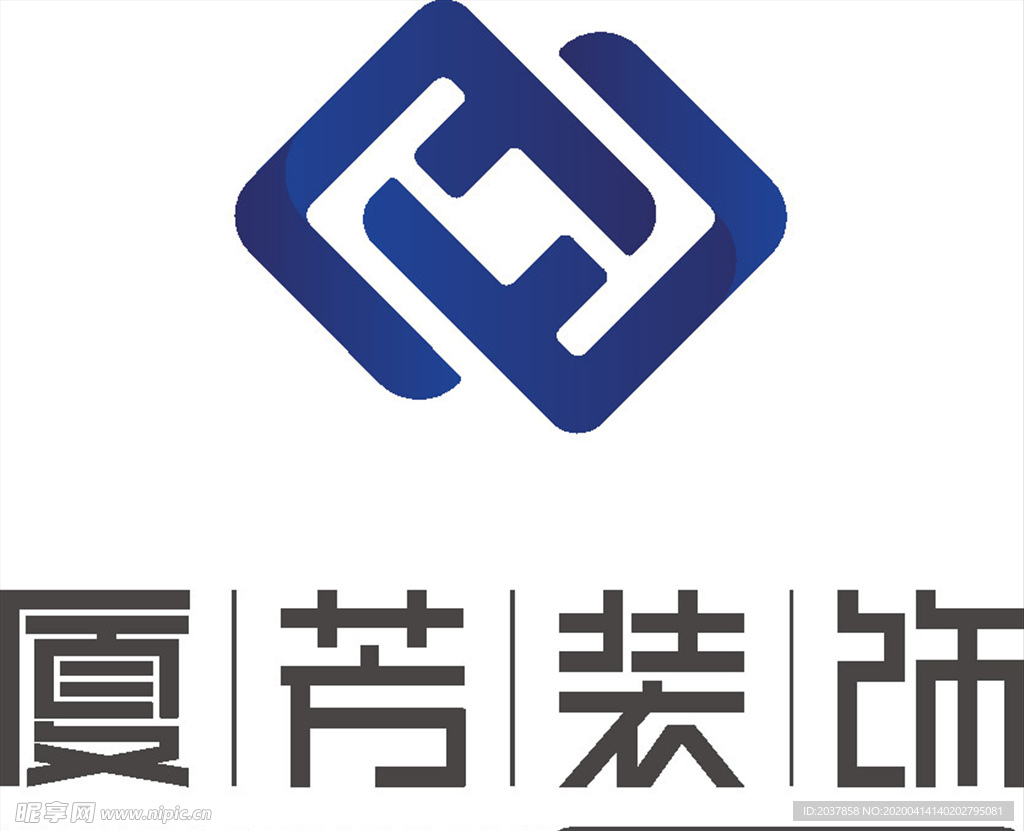 厦芳装饰 LOGO 标志 商标